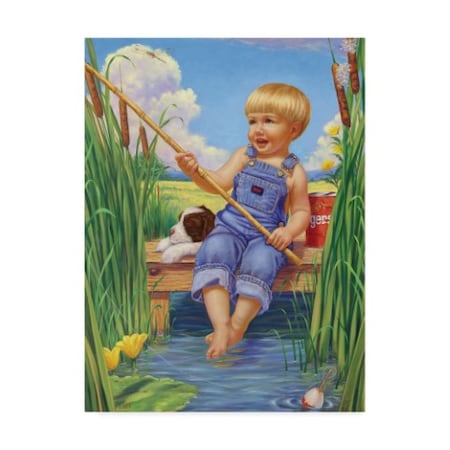 Christopher Nick 'Fishin' Canvas Art,35x47